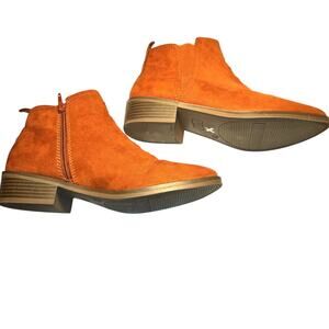 Time and True 9 Red Women's Chelsea Ankle Boots Shoes Memory Foam